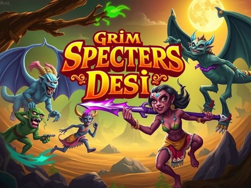 Grim Specters Desi Legends game cover featuring Indian mythological creatures